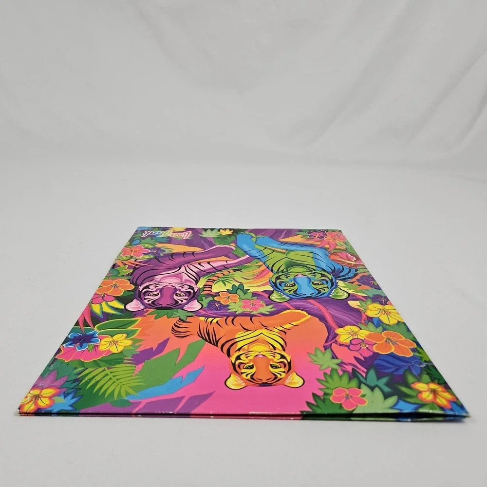 Vintage Lisa Frank Aloha Tigers 3 Ring Binder Folder Stuart Hall 90s